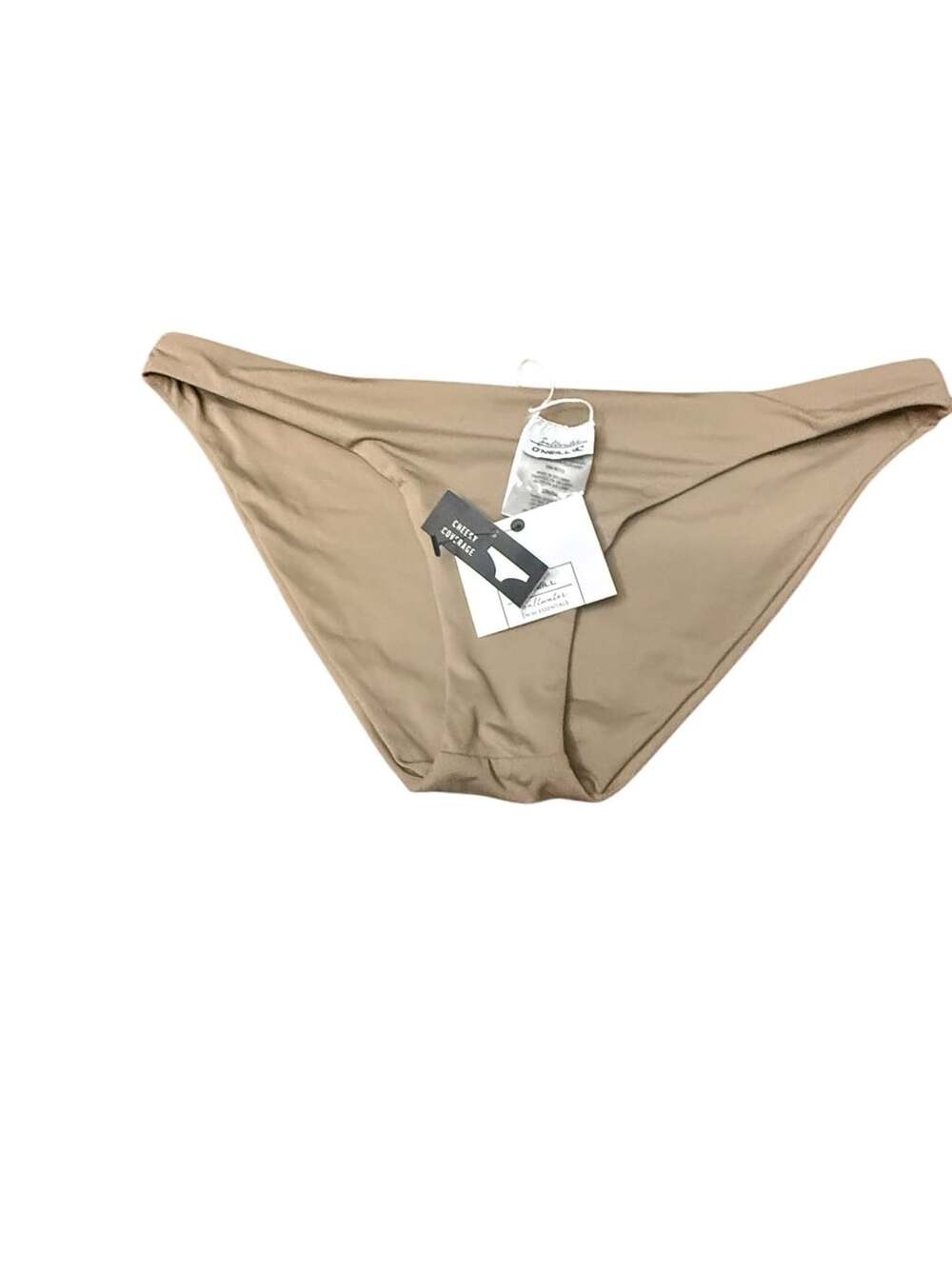 O'Neill Women's Solid Cheeky Coverage Bikini Bottom Beige Size S - Picture 4 of 4